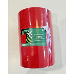 NWT RED TULLE 6" x 100 Yards Roll Tutu Bow Decoration Party Valentines Holiday